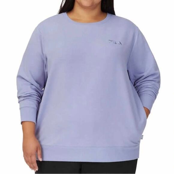 FILA Women's Sweatshirt French Terry Crewneck Side Pockets Size 2X NWT - Picture 2 of 5